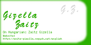 gizella zaitz business card